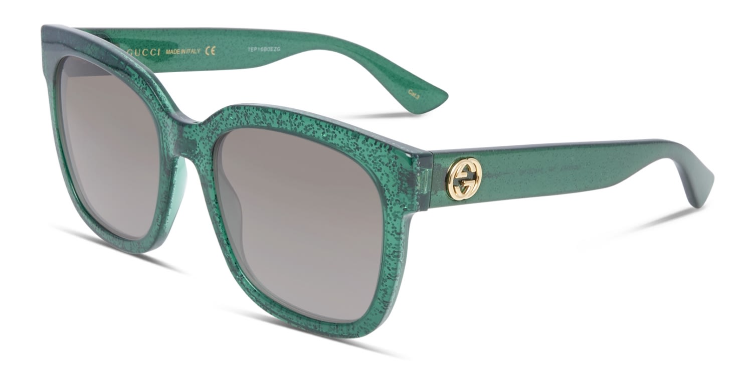 Gucci Gg0034s Green Prescription Sunglasses