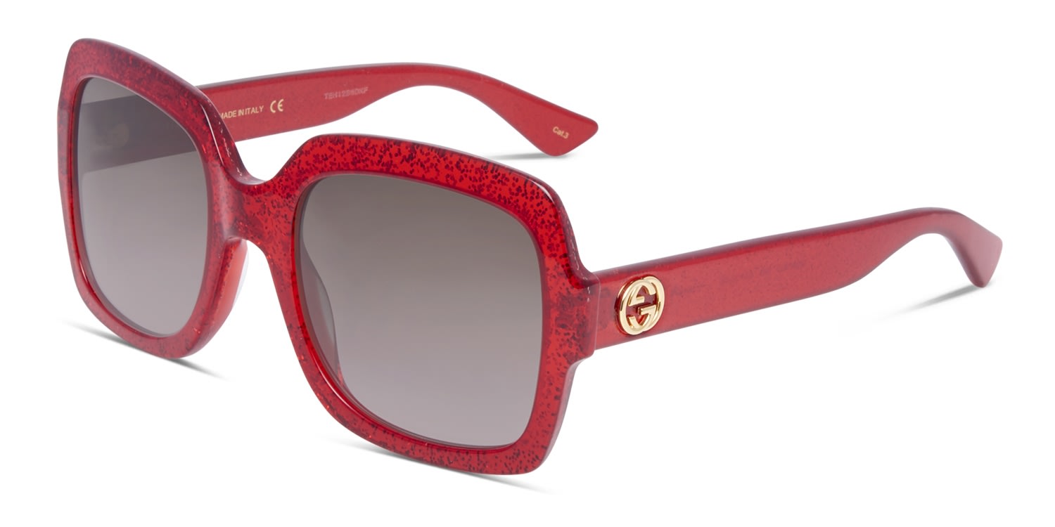 Gucci GG0036S Red Prescription Sunglasses