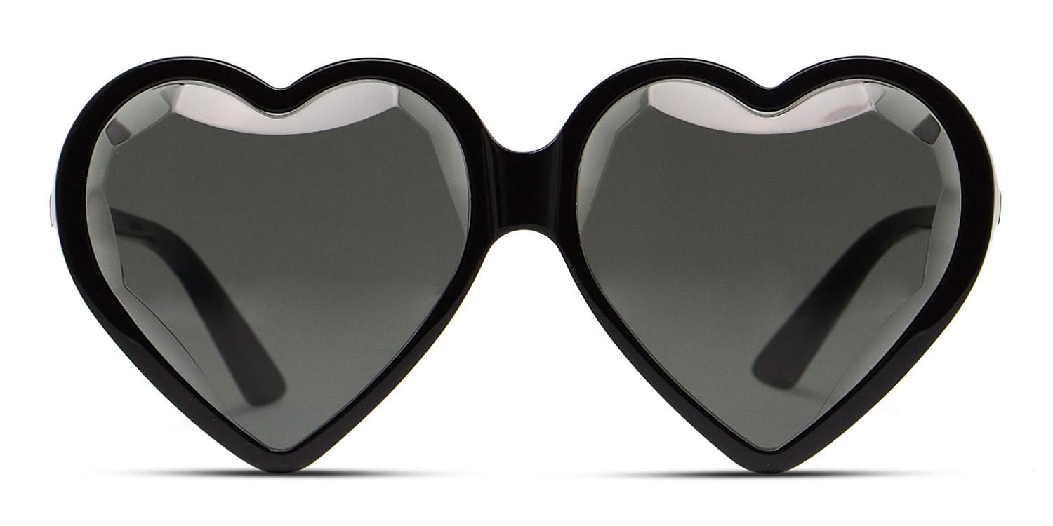gucci heart sunglasses black