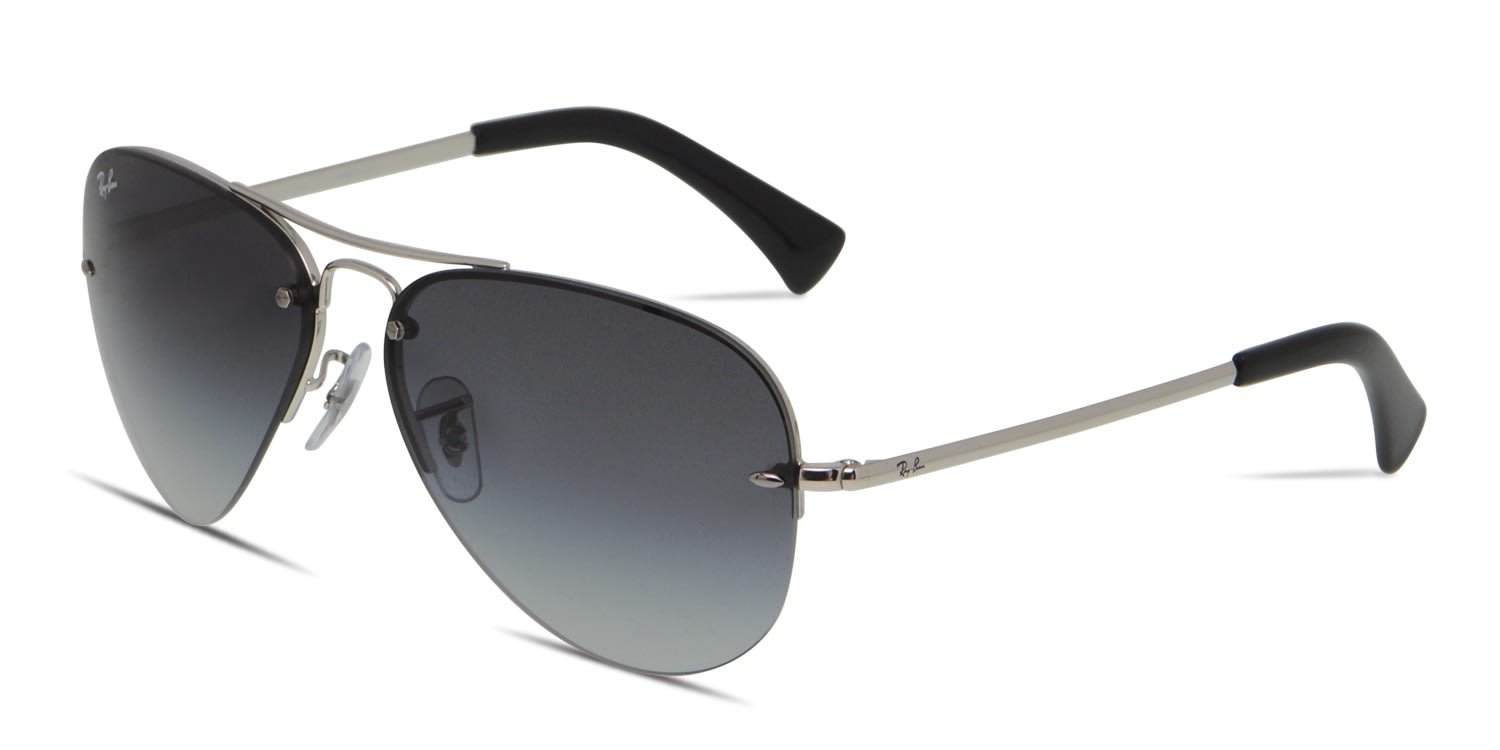 Ray-Ban 3449 Silver w/Gray Sunglasses