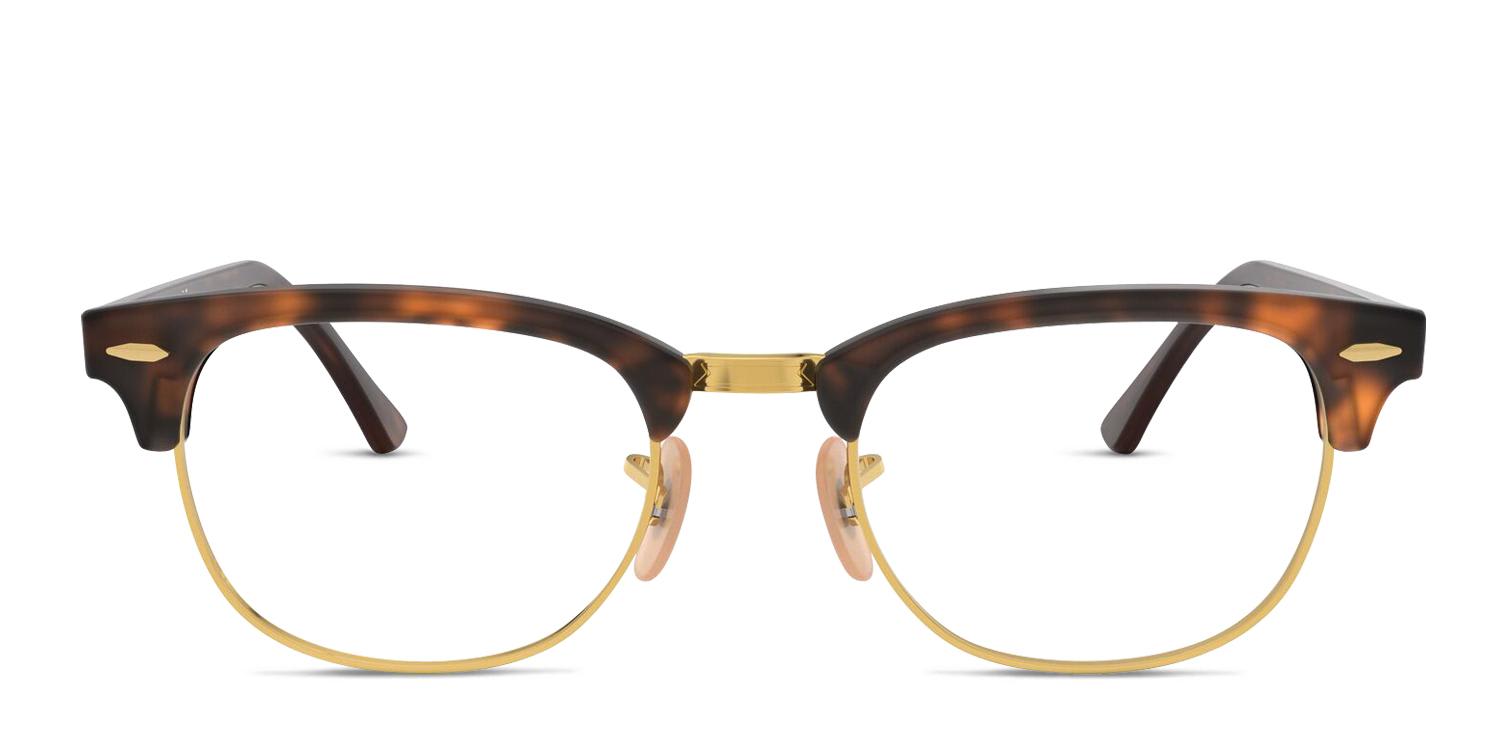 Ray Ban 5154 Clubmaster Tortoise W Gold Prescription Eyeglasses