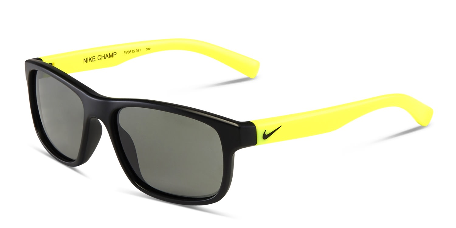 Nike Champ EV0815 Black/Yellow Kids Prescription Sunglasses