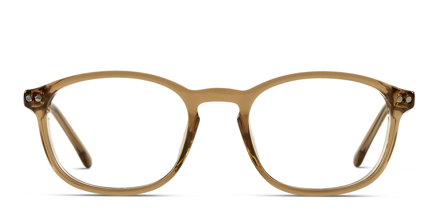 clear brown glasses