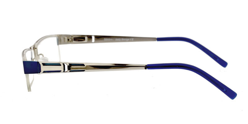 See Line SC008 Blue w/Silver Prescription Eyeglass