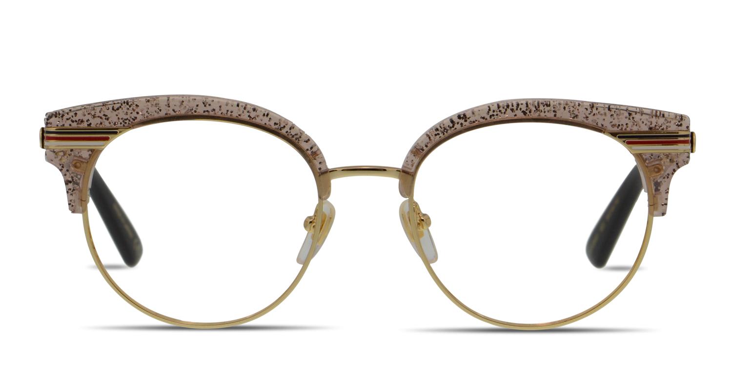Gucci GG0285O Natural/Gold/Glitter Prescription Eyeglasses