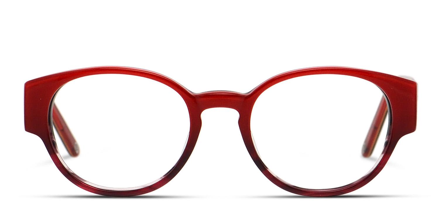 red rimmed glasses