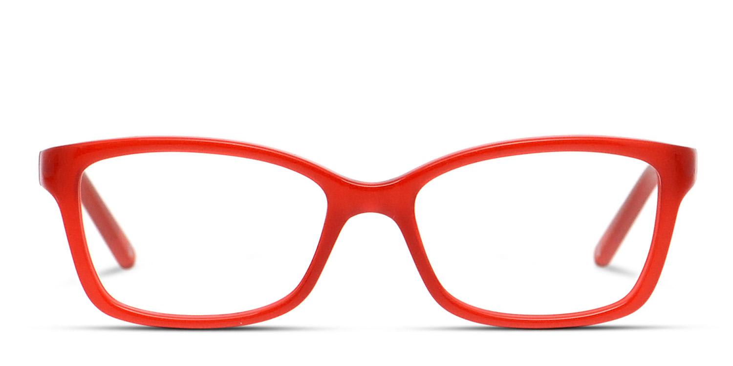 red rimmed glasses