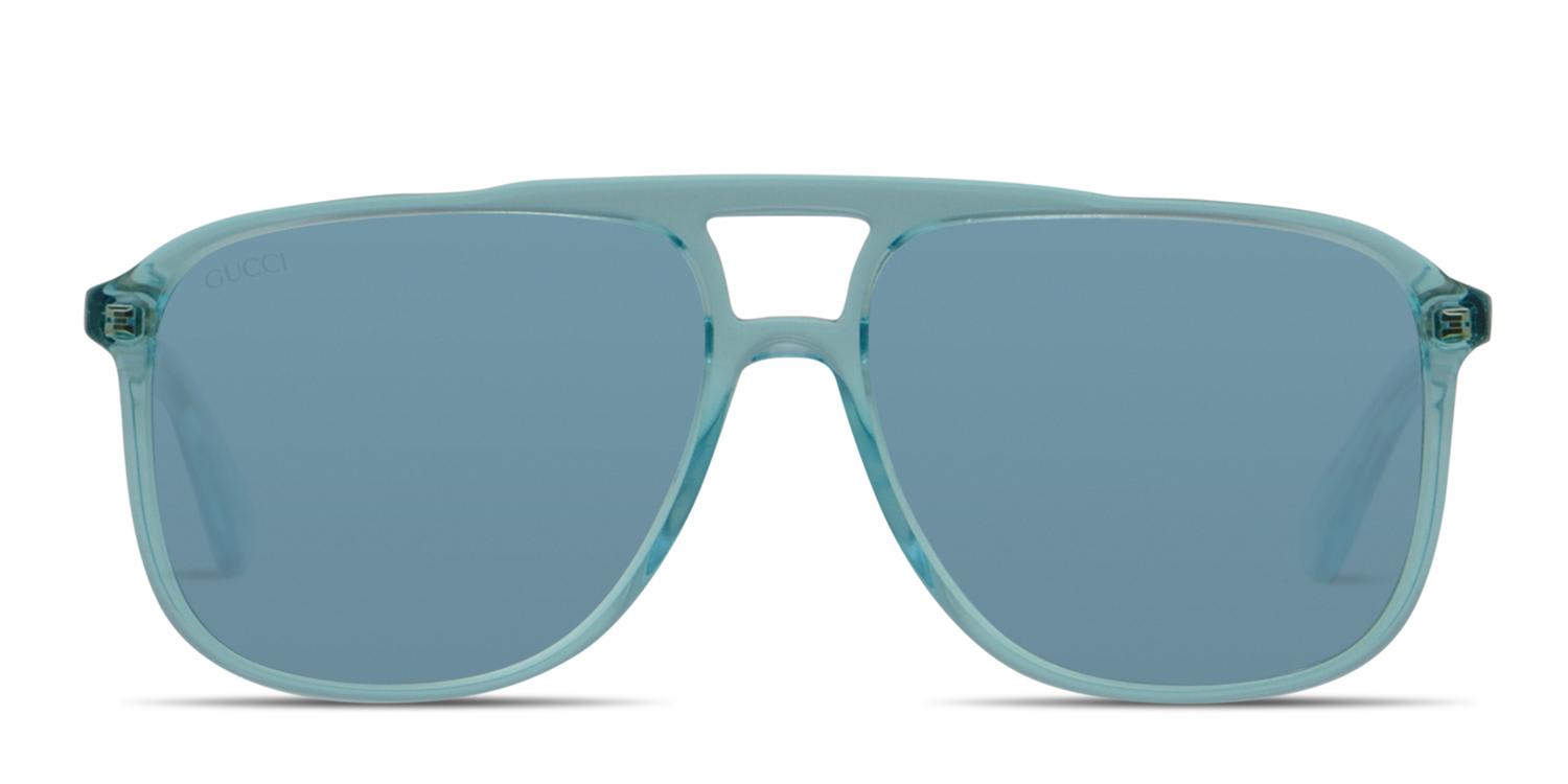 Gucci GG0262S Clear Teal Prescription Sunglasses