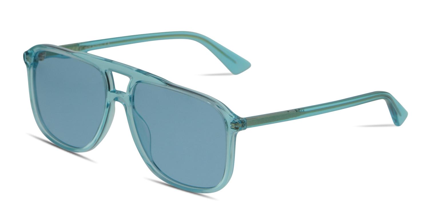 Gucci Gg0262s Clear Teal Prescription Sunglasses
