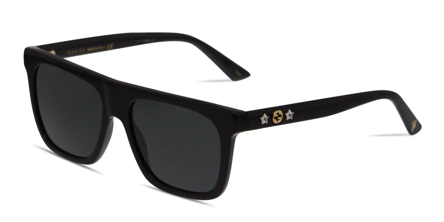 Gucci GG0347S Shiny Black Prescription Sunglasses