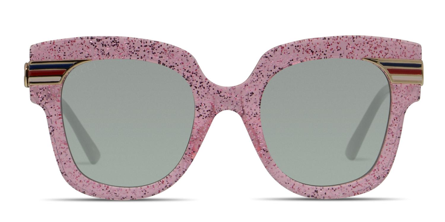 Gucci Gg0281s Pinkglittergold Prescription Sunglasses