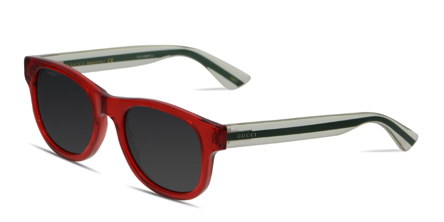 gucci glasses red and green