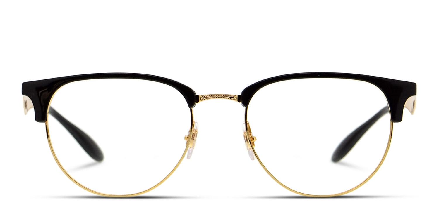 ray ban black and gold glasses