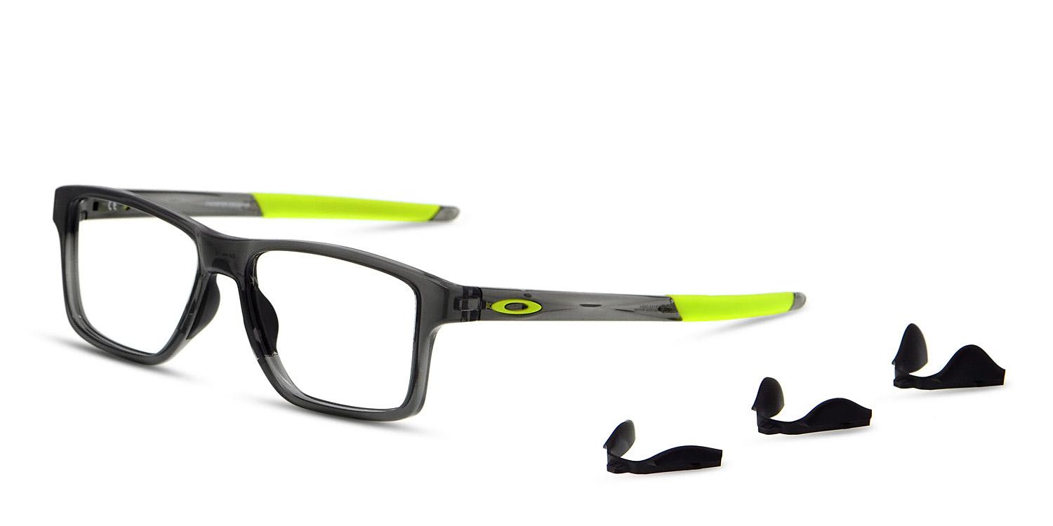 Oakley Chamfer Squared Clear Gray w/Yellow Prescription Eyeglasses