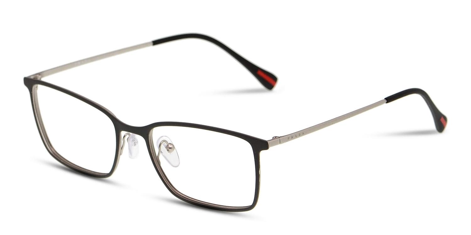 Prada 0PS 51LV Gray/Silver Prescription Eyeglasses