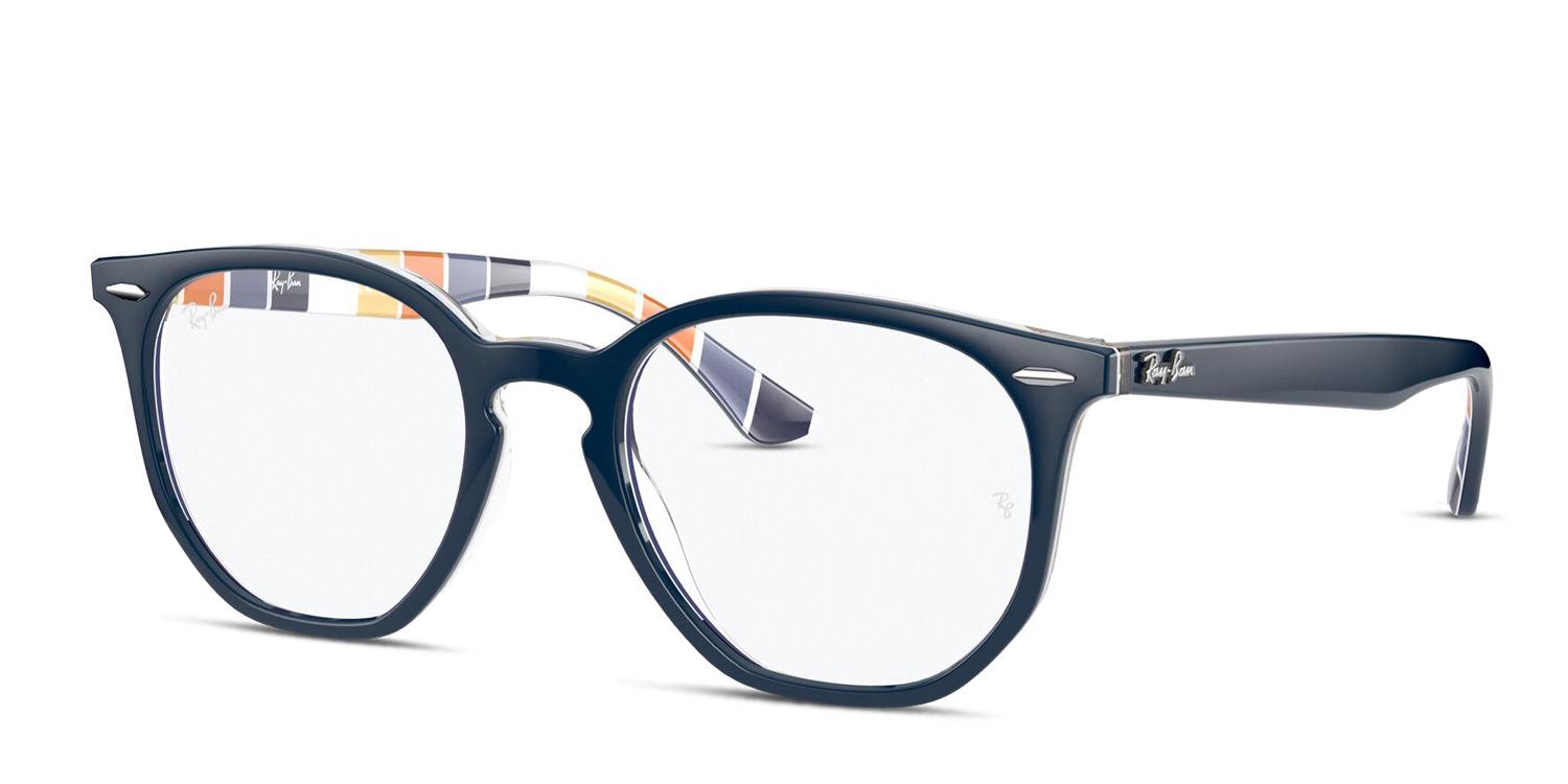 Ray Ban 7151 Blue Multicolor Prescription Eyeglasses