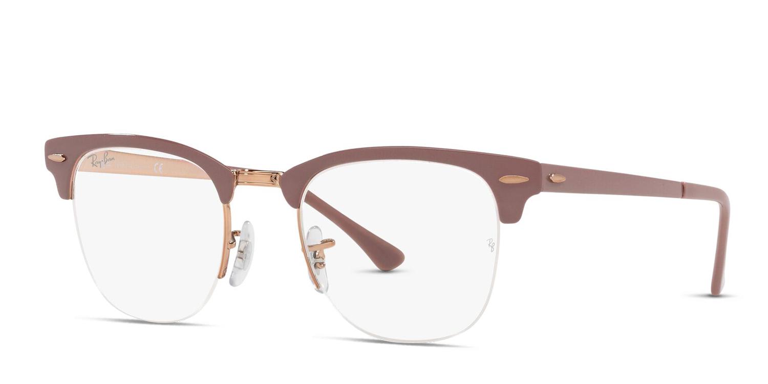 Ray-Ban RX3716VM Clubmaster Metal Brown/Rose Gold Prescription Eyeglasses