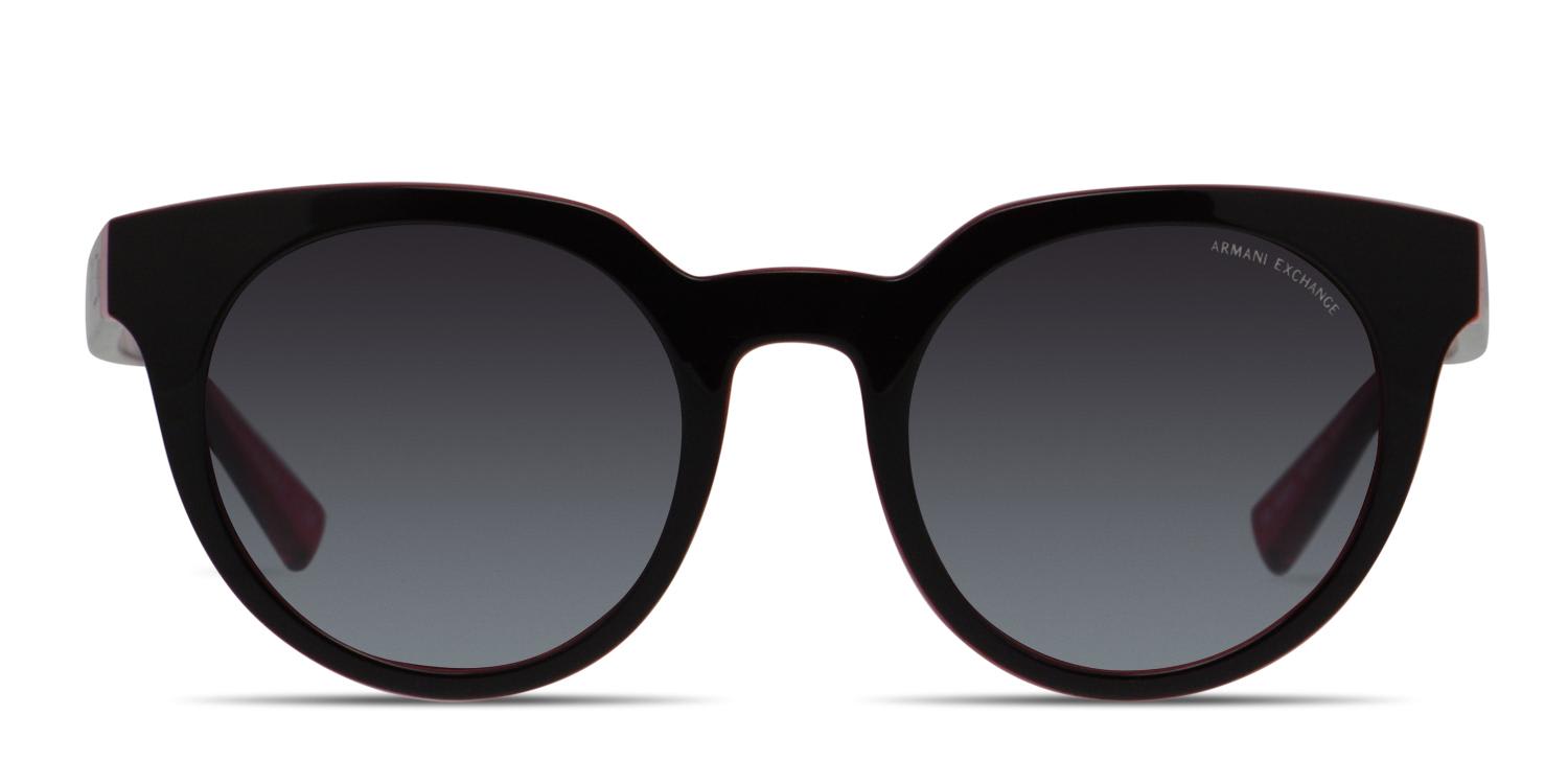 Armani Exchange AX4062S Shiny Black/Pink Prescription Sunglasses