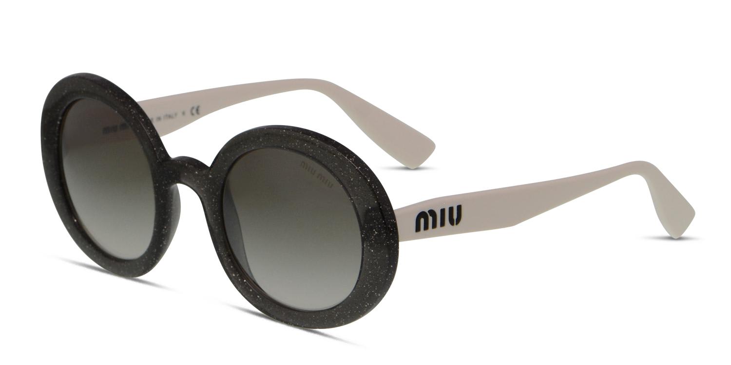 Miu Miu SMU 06US Gray/Glitter/White Prescription Sunglasses