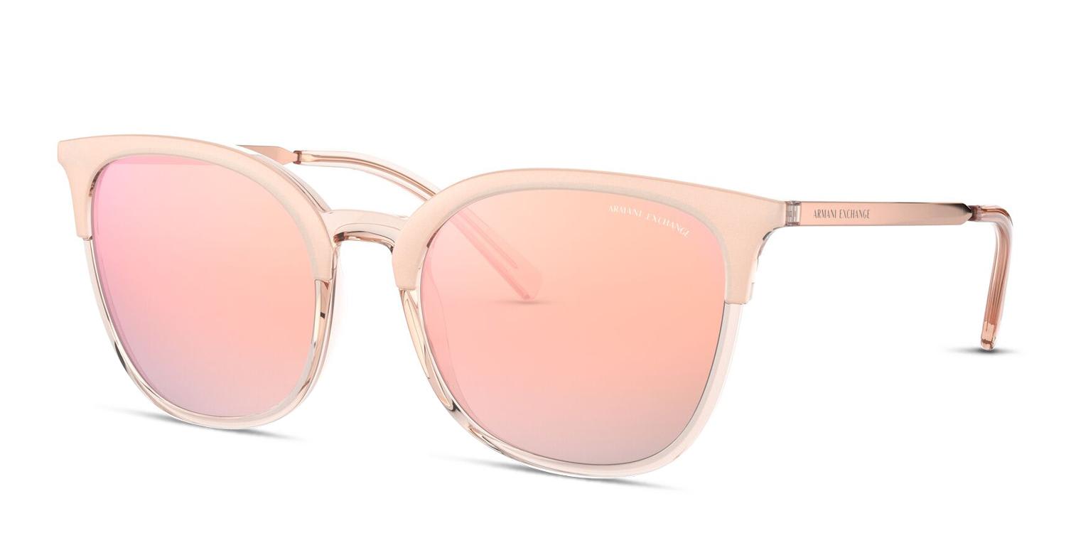 Armani Exchange AX4091S Pink/Clear/Rose Gold Sunglasses