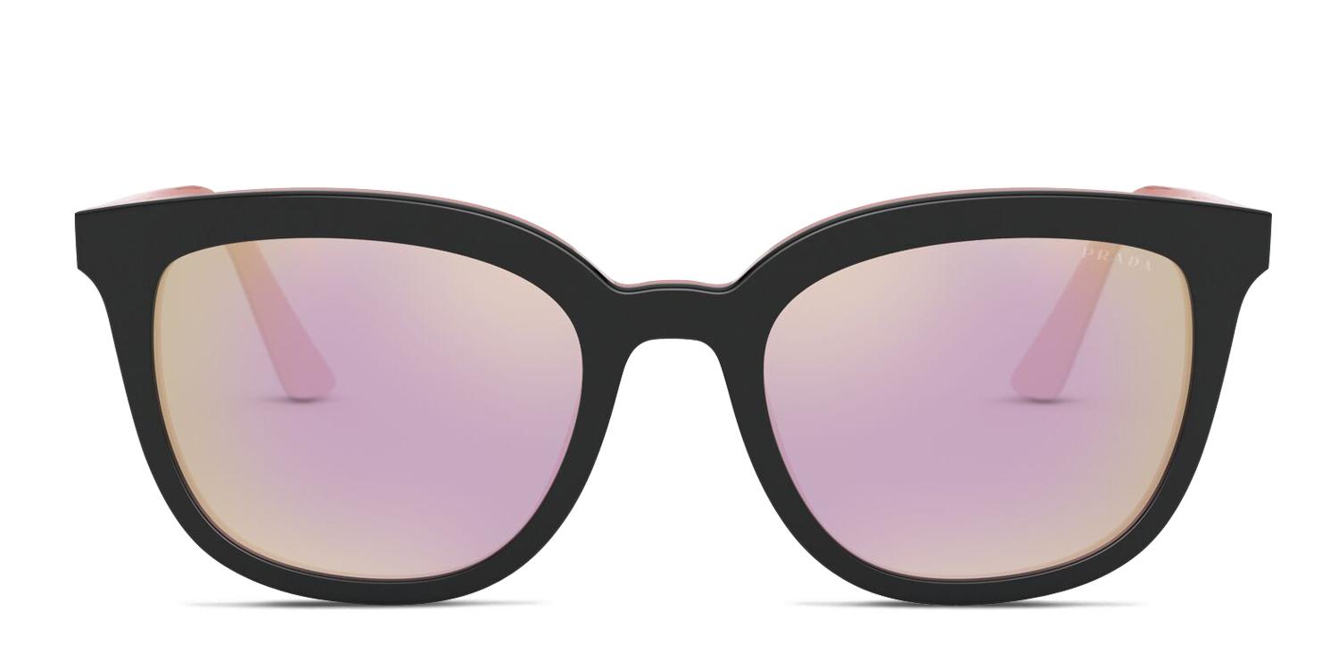 Prada PR 03XS Black/Pink Prescription Sunglasses