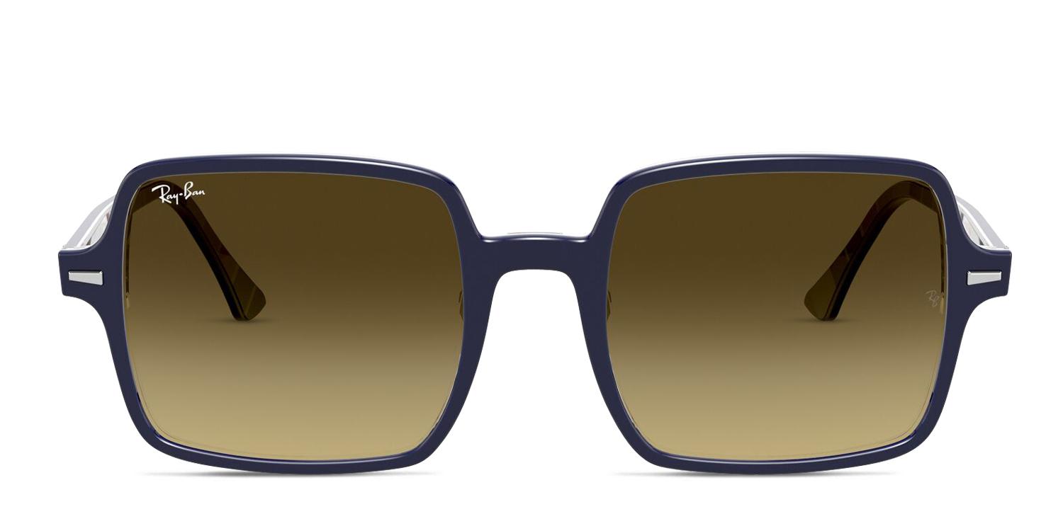 Ray-Ban 1973 Square II Blue/Clear/Brown Prescription Sunglasses