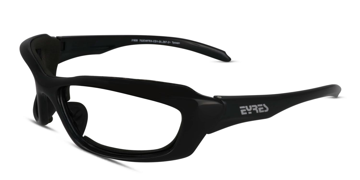 Eyres 702EW Razor Edge Black Prescription Eyeglasses