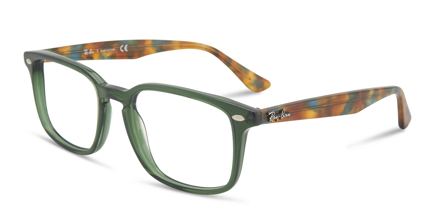 Ray Ban 5353 Green Wtortoise Prescription Eyeglasses