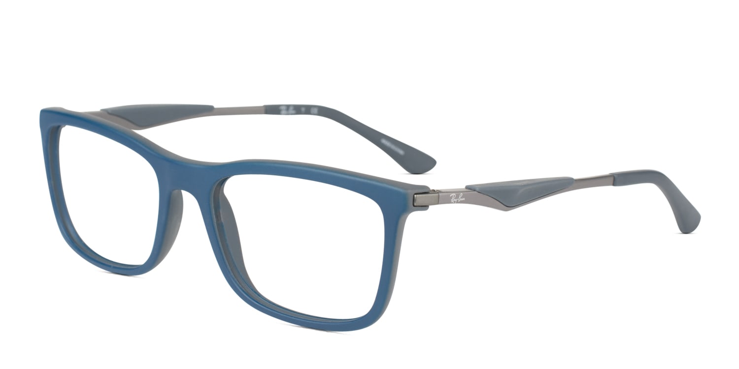 Ray-Ban 7029 Blue w/Gray Prescription Eyeglasses