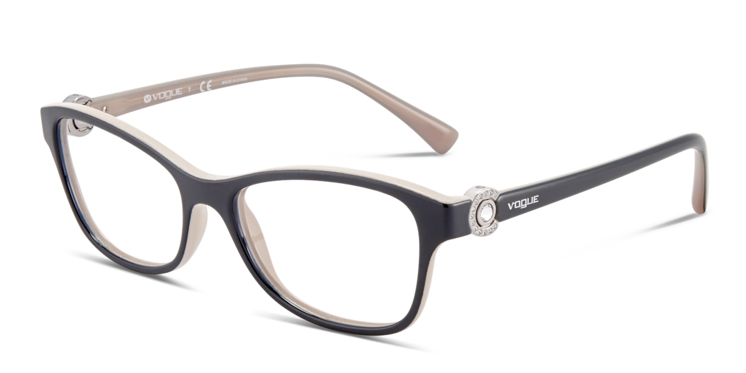 Vogue VO5002B Black w/Beige Prescription Eyeglasses