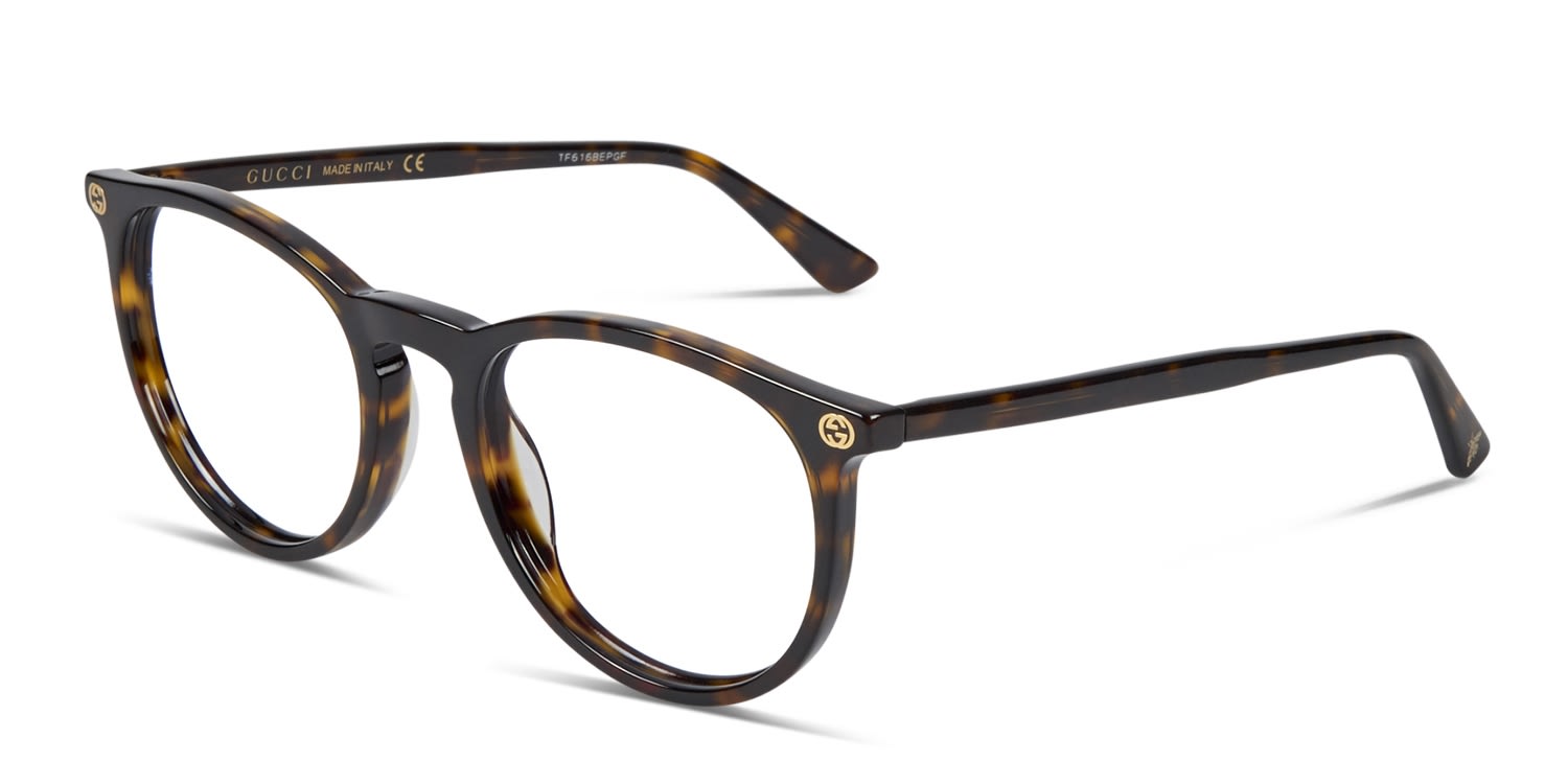 Gucci Gg0027o Tortoise Prescription Eyeglasses