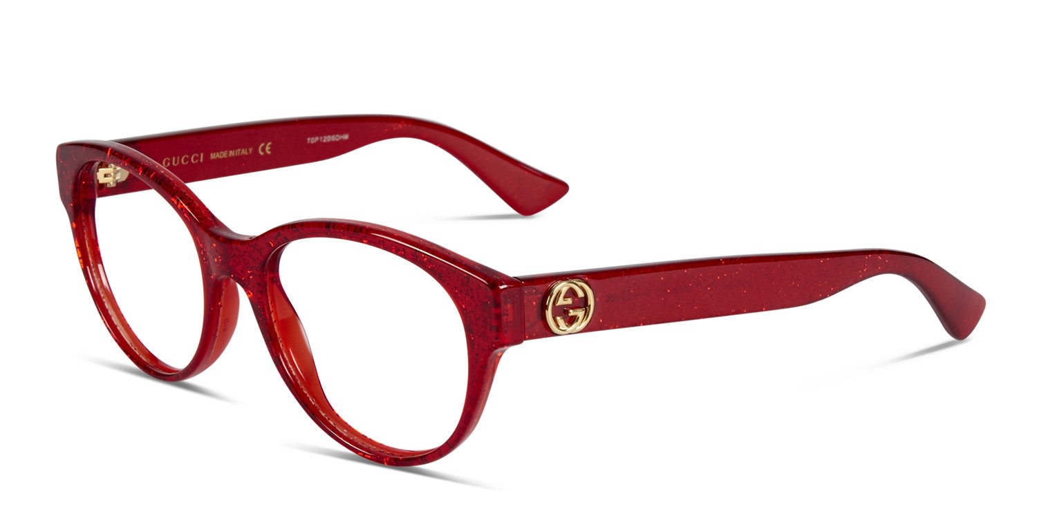 Gucci Gg0039o Red Prescription Eyeglasses 