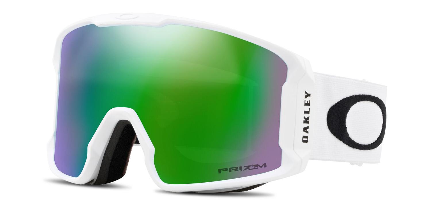 Oakley OO7070 Line Miner Prizm Snow Goggle White/Green Sunglasses