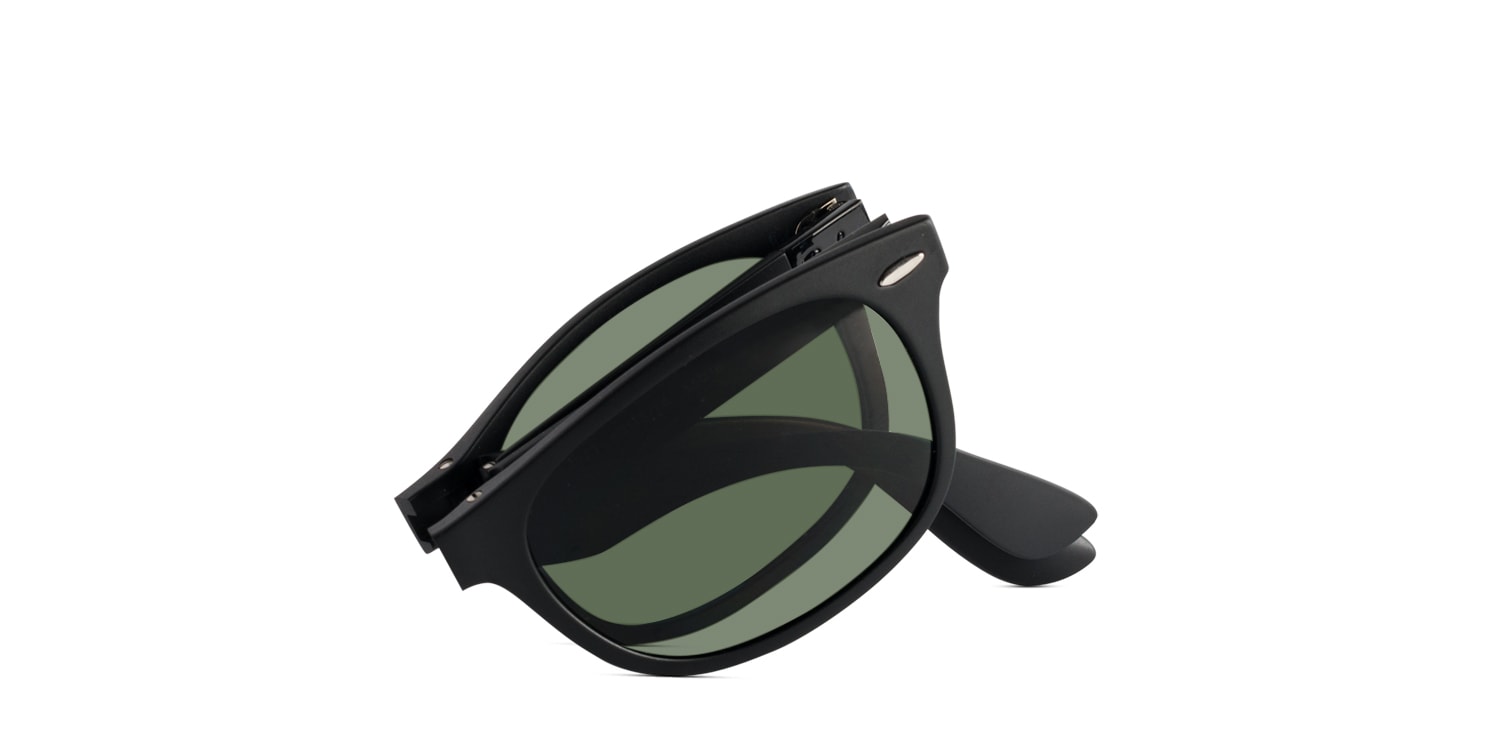 Ray-Ban 4223 Black Folding Polarized Prescription Sunglasses