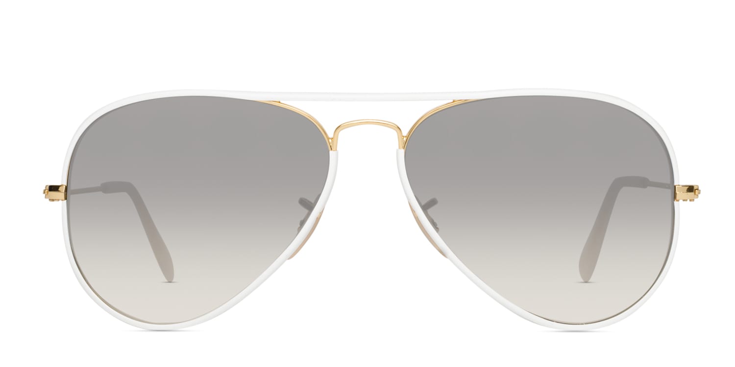 ray ban white aviator sunglasses