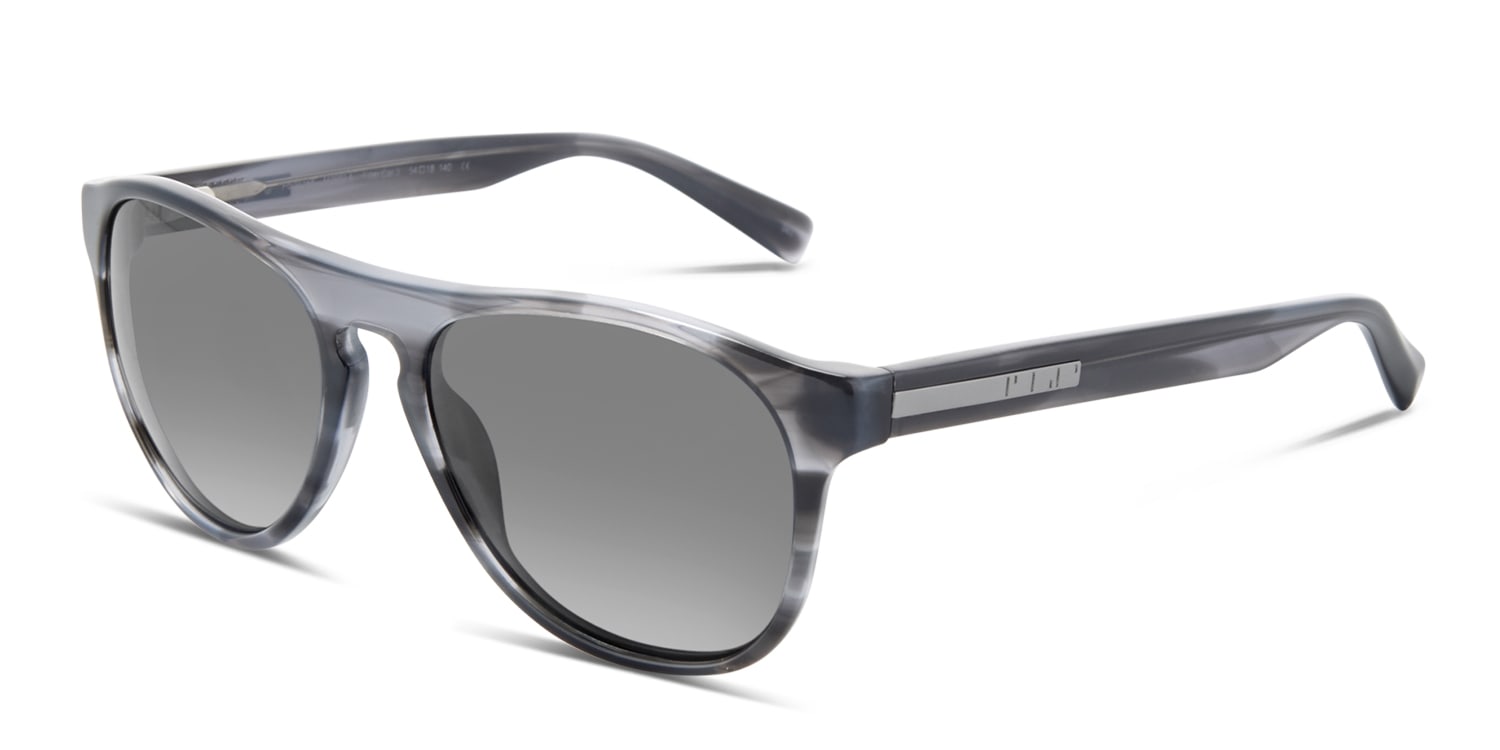 Marc Stone M2602 Clear Gray Prescription Sunglasses