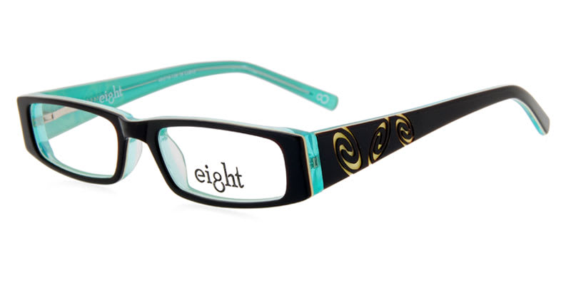 Eight AK23A Black w/Clear Green Prescription Eyeglasses From $89