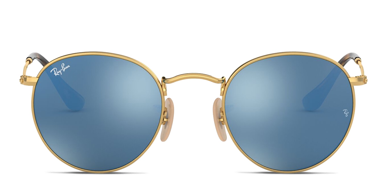 Ray-Ban RB3447N Round Metal Blue , Gold
