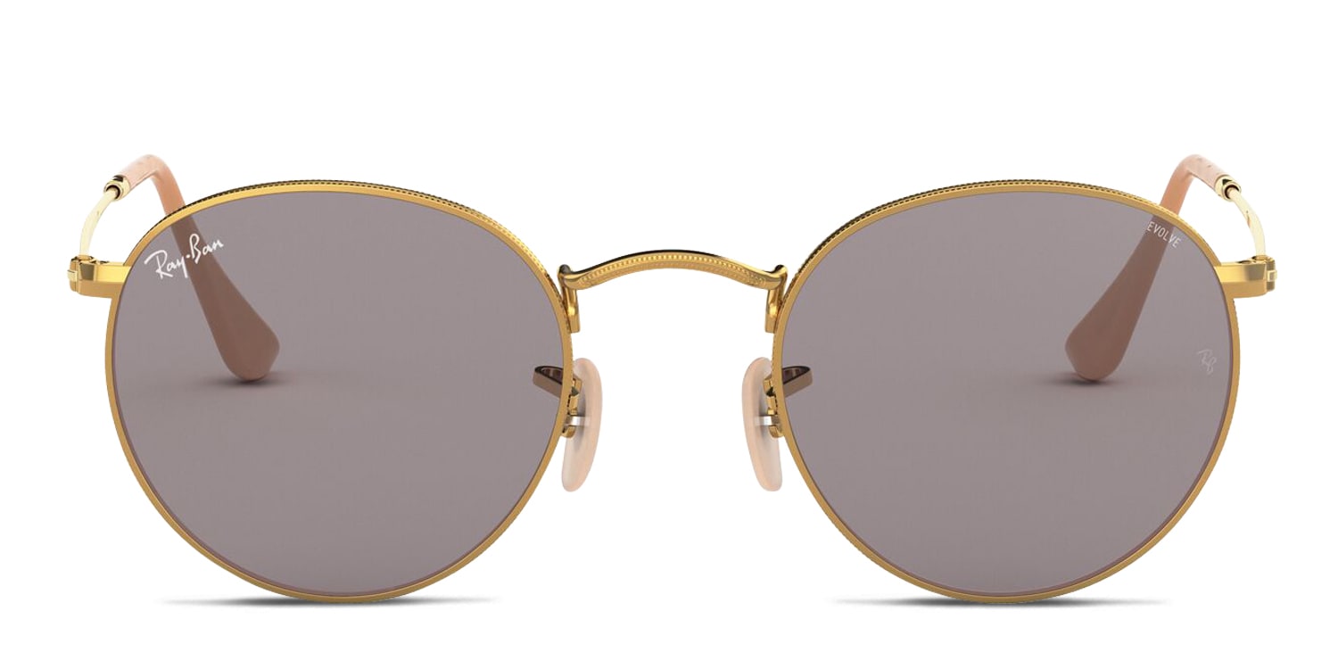 Ray-Ban RB3447 Round Metal Gold , Gray