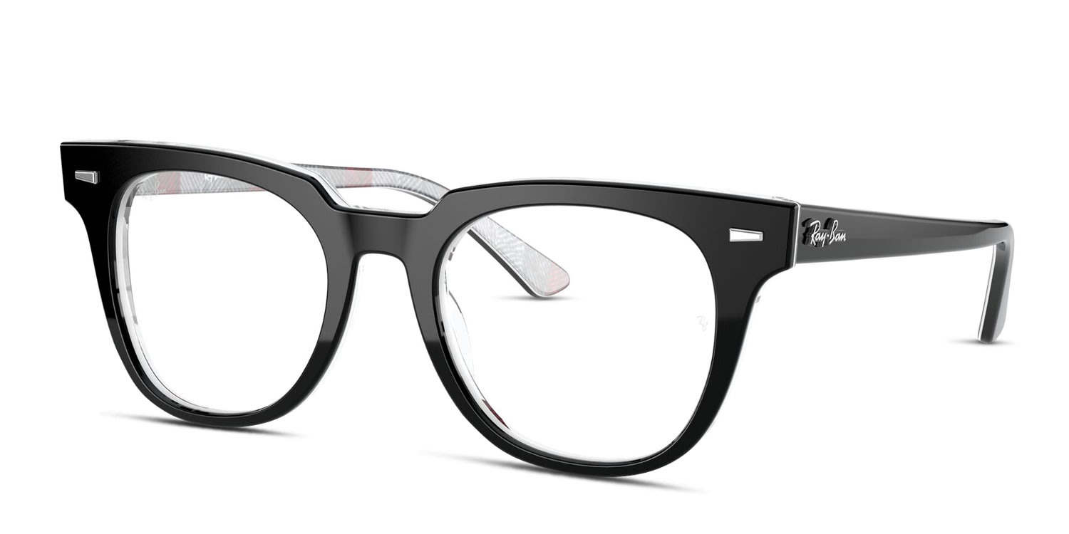 Ray Ban Rx5377 Meteor Black Clear Gray Prescription Eyeglasses