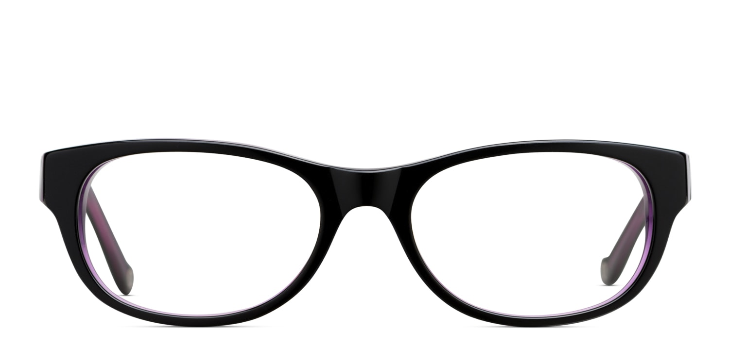 Muse M1215 Black W Purple Prescription Eyeglasses