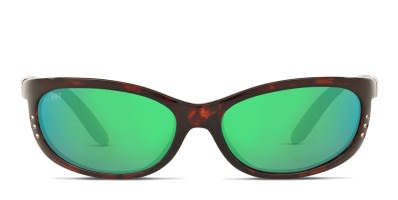 Costa Del Mar 6S9040 Harpoon tortoise frame with green mirrored 580p lenses. Lenses provide 100 UV protection