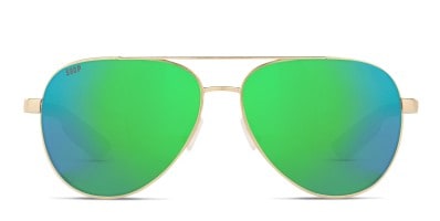 Costa Del Mar 6S6003 Piper gold frame with green mirrored 580p lenses. Lenses provide 100 UV protection