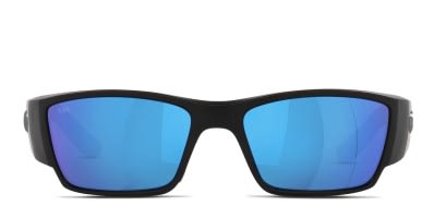 Costa Del Mar 6S9059 Zane black frame with blue mirrored 580g lenses. Lenses provide 100 UV protection