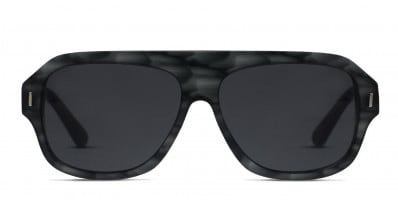 Moschino 長方形フレムサンクラス MOS047S 7RMIR Moschino MOS047/S Black, White Prescription Sunglasses - 50