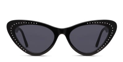Adam Selman x Le Specs The Last Lolita Shiny Black Sunglasses display picture 1