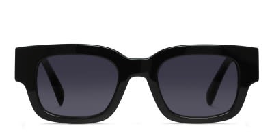 Karen Walker Castaway Shiny Black Prescription Sunglasses