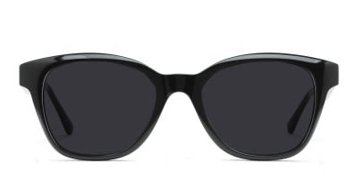 Coach Black Cat-Eye Sunglasses with Gray Tint Coach HC8419U black frame with grey solid lenses. Lenses  main image 4