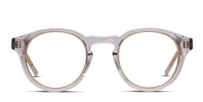 Ottoto Metro Circle Gray/Clear Eyeglasses | Includes FREE Rx Lenses