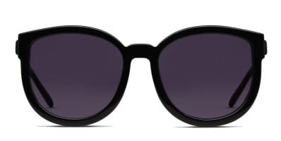 Karen Walker Harvest Hybrid Shiny Black Prescription Sunglasses - 50% Off  Lenses